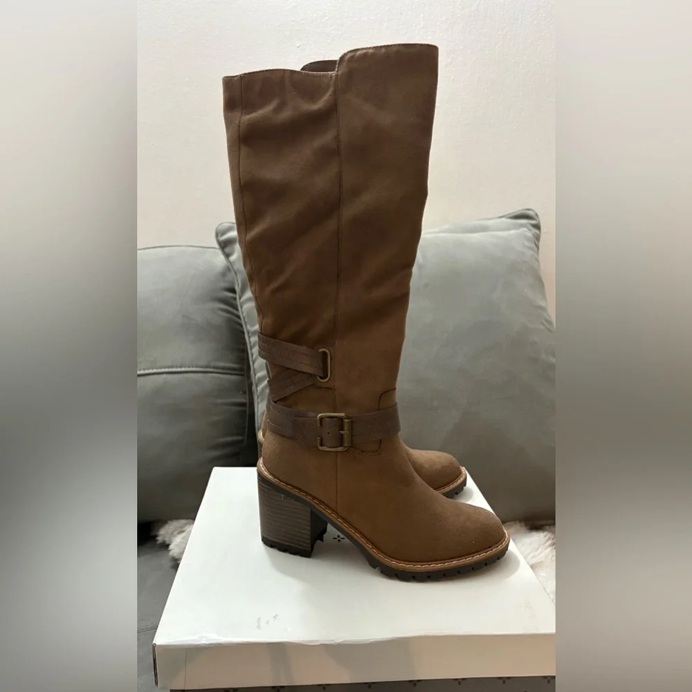 Sun + Stone Tan Over the Knee Boots